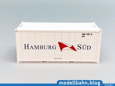Weißer 20ft Kühlcontainer "HAMBURG SÜD" in 1:87 (H0)