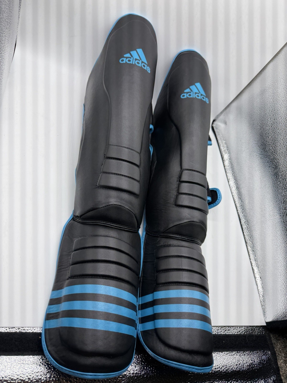 adidas Pro Style Shin-N-Step Size L /XL Shin guards Muay Thai MMA Kickboxing thumbnail 3