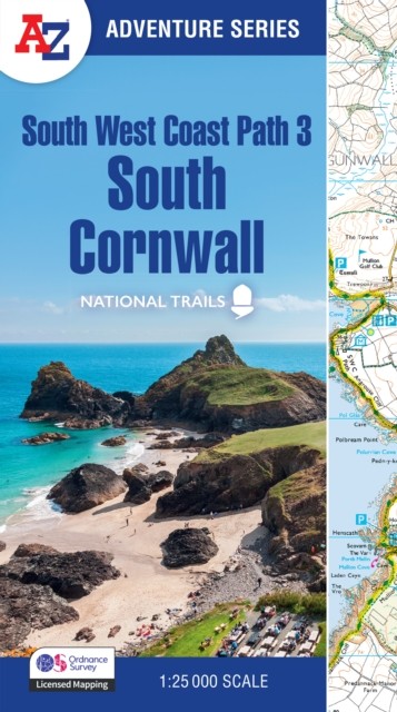 South West Coast Path 3 – South Cornwall by A-Z Maps (Paperback Book)
