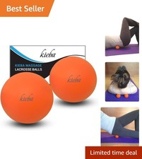 Durable Solid Rubber Massage Balls for Trigger Point Therapy - 2-Pack Orange