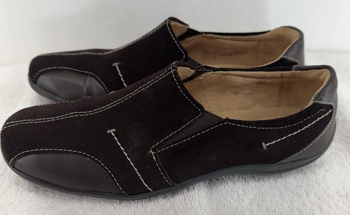 Naturalizer Shoes Womens 7.5M Slip On Loafers Brown Leather Round Toe Low Casual - Picture 7 of 9
