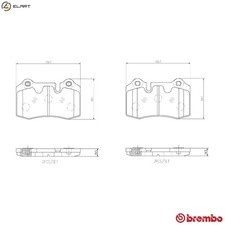BRAKE PAD SET DISC BRAKE P 02 003 FOR ASTON MARTIN DB9/Volante/Vantage 4.3L 8cyl