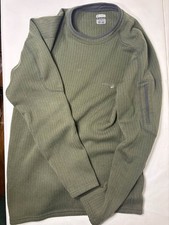 Columbia Men's XL Green Ribbed Knit Crewneck Pullover Sweater Omni-Wick