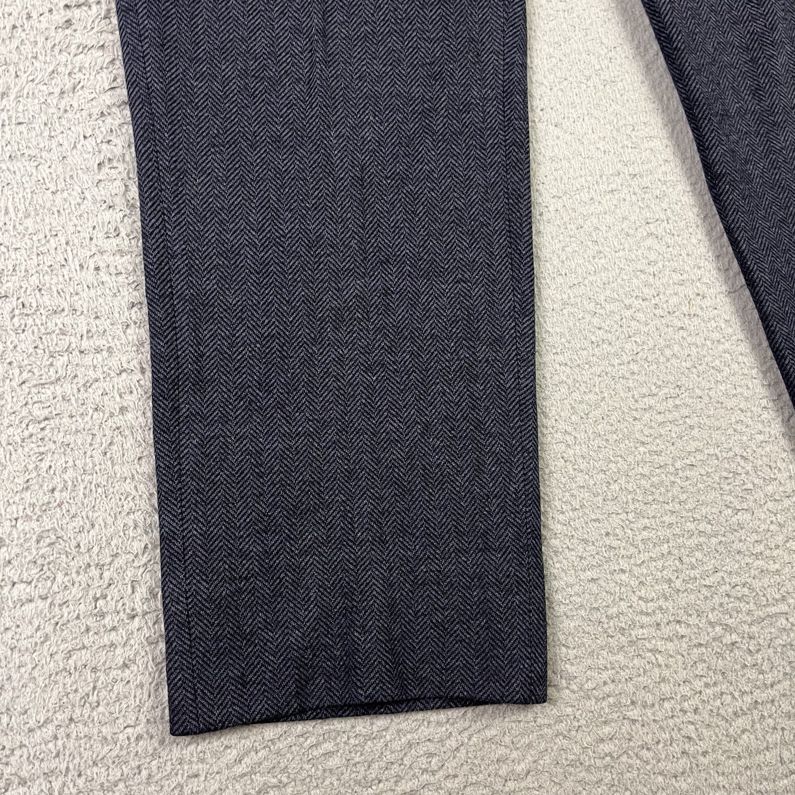 Brooks Brothers Pants Mens 32x28 Blue Herringbone Manifattura Emmetex Fabric thumbnail 4