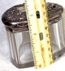 Vintage Sterling Silver Heart Dresser Jar Glass Vanity Trinket Jar Collectible — photo 9