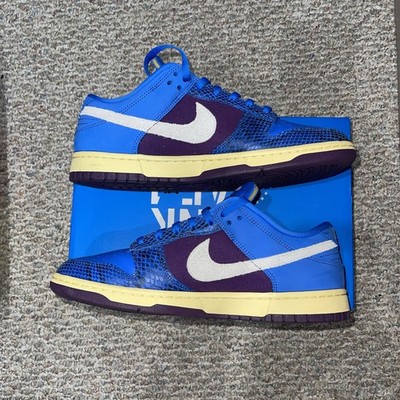 Nike x Undefeated Dunk vs AF1 Dunk Low Blue Snake   Size 11.5 [VNDS]