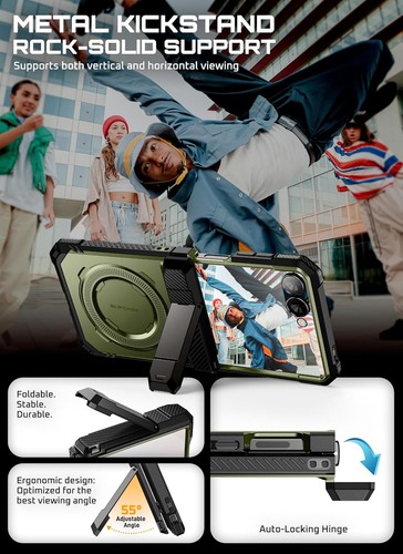 For Samsung Galaxy Z Flip 7 Magnetic Case, SUPCASE Rugged Cover + Screen + Stand - Picture 37 of 54