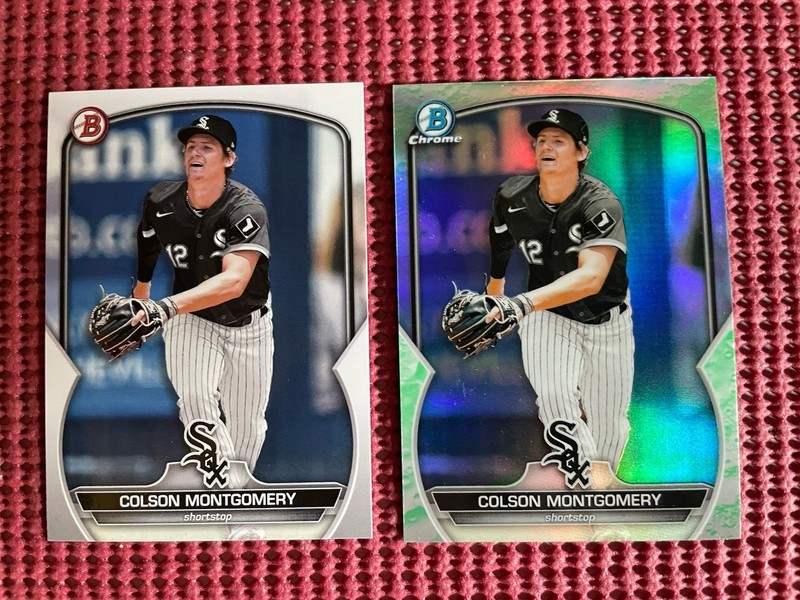 2023 Colson  Montgomery Bowman Chrome And Base Rookie Card Lot