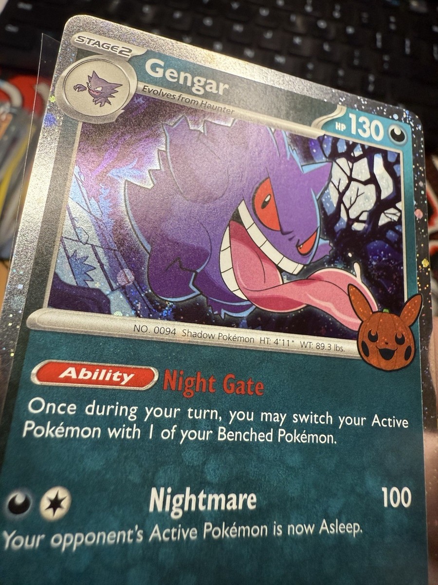FART SWIRL 🌀 Gengar 057/091 Trick Halloween Holo Pokemon Card NM