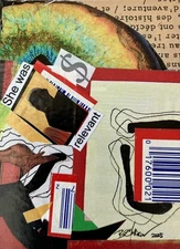 Abstract - Original Collage Mixed Media Surrealism Contemporary Art Mini ACEO