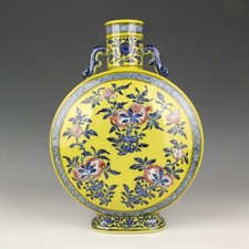 【時代古作品❗】中国古陶磁器　清代～民国期　清朝民窯　色絵　草花の図　大瓶　花入 陶瓷中国古董花瓶| eBay