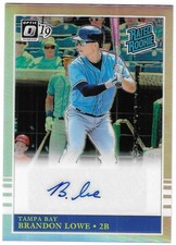Brandon Lowe 2019 DONRUSS OPTIC MLB RATED ROOKIE AUTOGRAPH CARD Pirates AUTO /99. rookie card picture