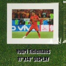 Youri Tielemans Signed Mounted Photo 11x14 Belgium Manchester United MUFC AVFC