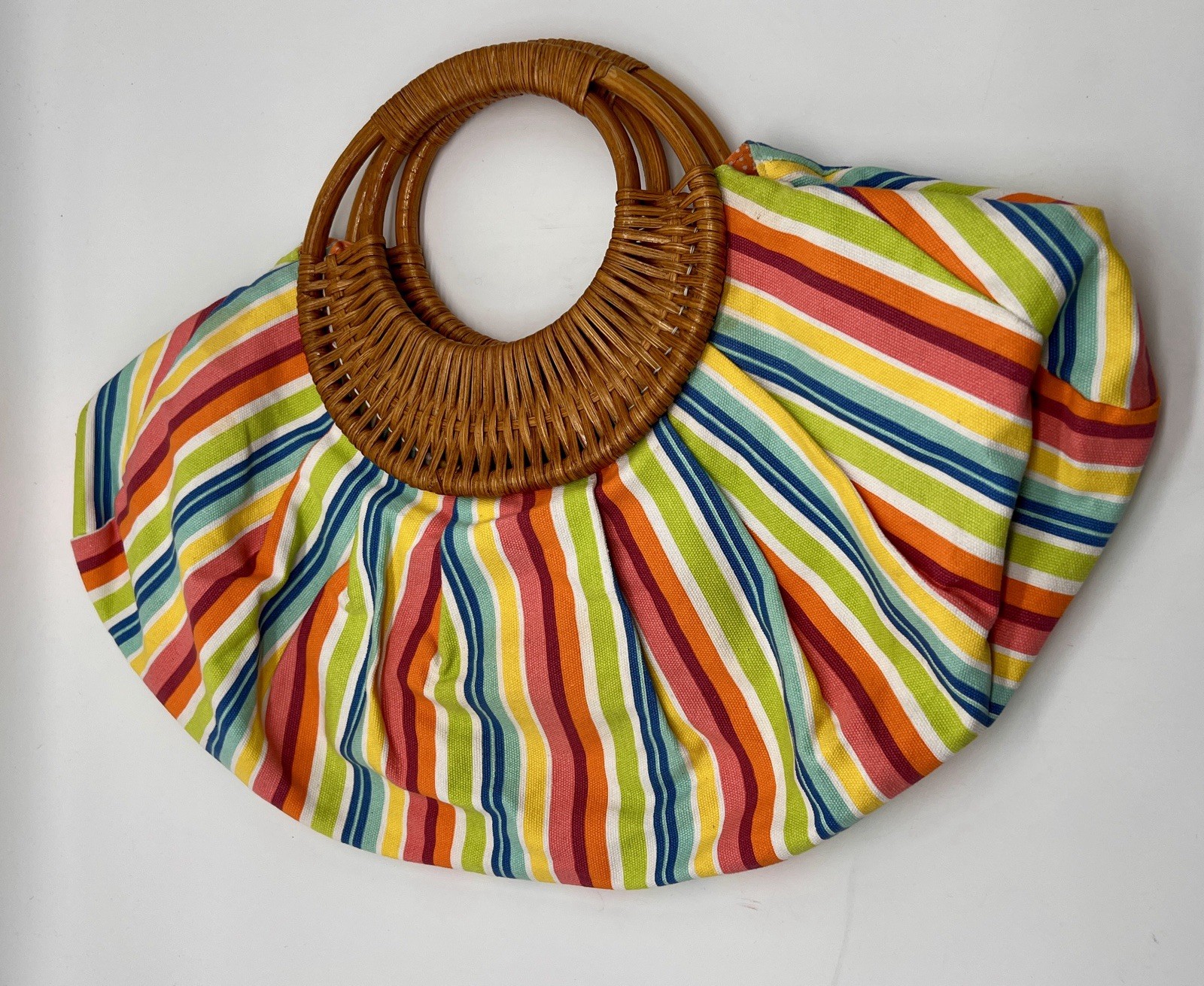 Necessary Objects Multicolor Striped Canvas Tote … - image 2