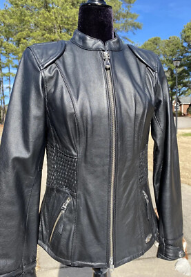 Harley Davidson Women AMELIA Leather Jacket Rhinestones Harley Davidson Women AMELIA Leather Jacket Rhinestones