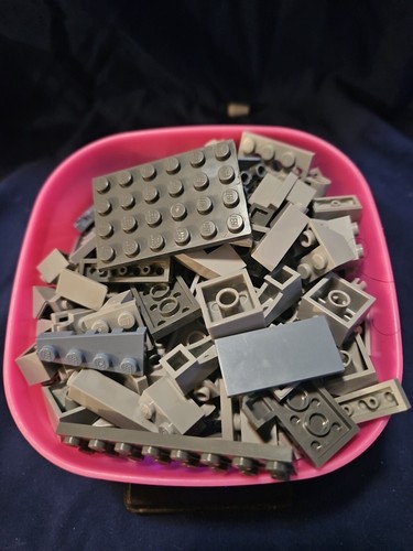 Assorted Grey / Light & Dark Grey LEGO Bricks & Blocks - Unique Pieces - 4.95oz - Picture 2 of 16