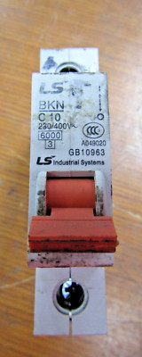  LS INDUSTRIAL SYSTEMS 10 AMP CIRCUIT BREAKER 1 POLE 230/400 VAC BKN C 10
