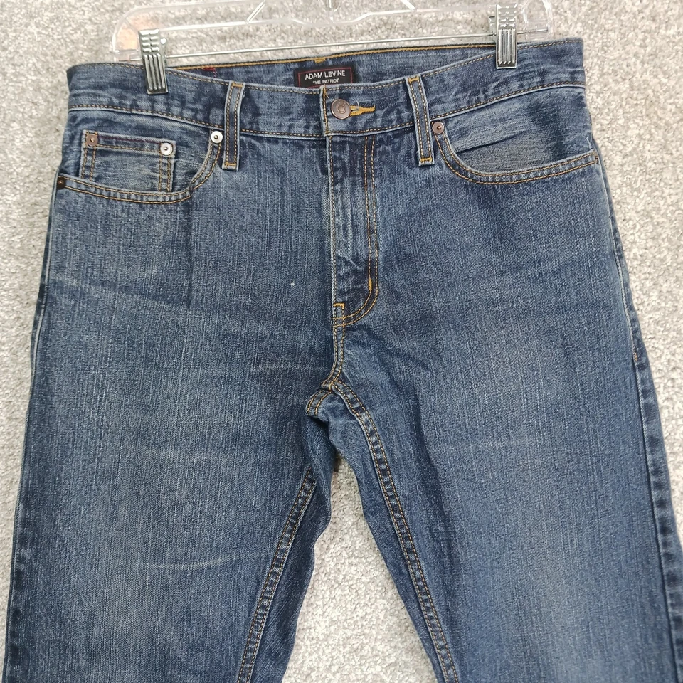 Adam Levine Jeans Mens 32x32 Blue The Patriot Denim Cotton Straight Leg Pants - Image 2 of 4