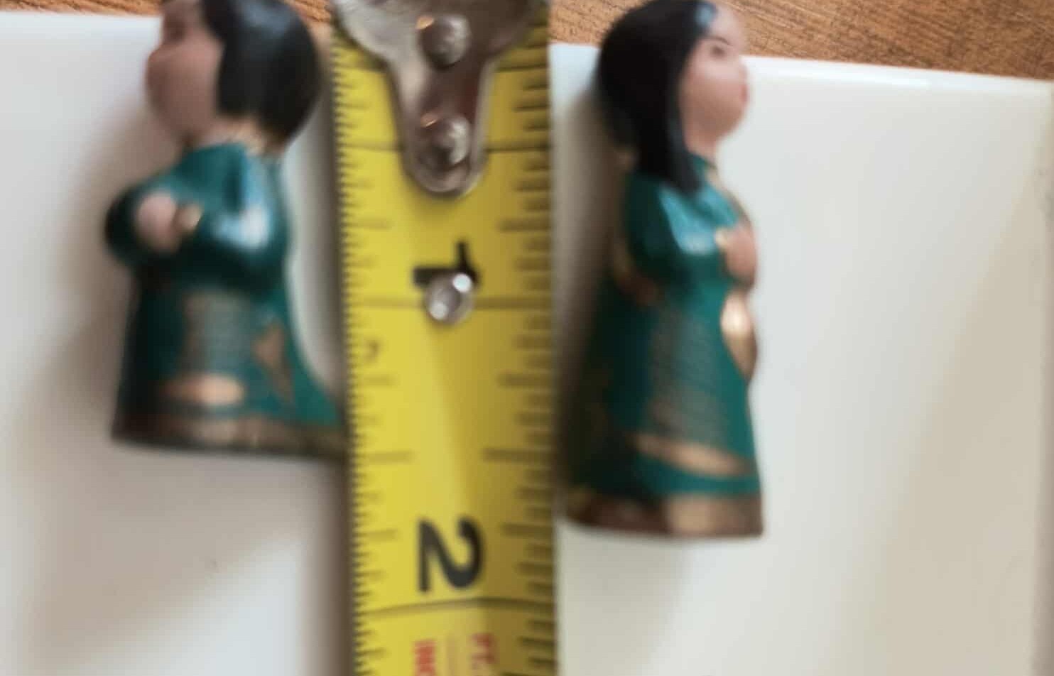 VINTAGE MEXICO HAND PAINTED CLAY NATIVITY SET- 12 PIECE/ MINI SET 2"