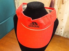 Beautiful Cap Visor Adidas Zipper Pocket Adjustable Red Cotton