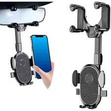 Lightweight Adaptable Sturdy Retractable Rear-View Mirror Mobile Phone Car Mount