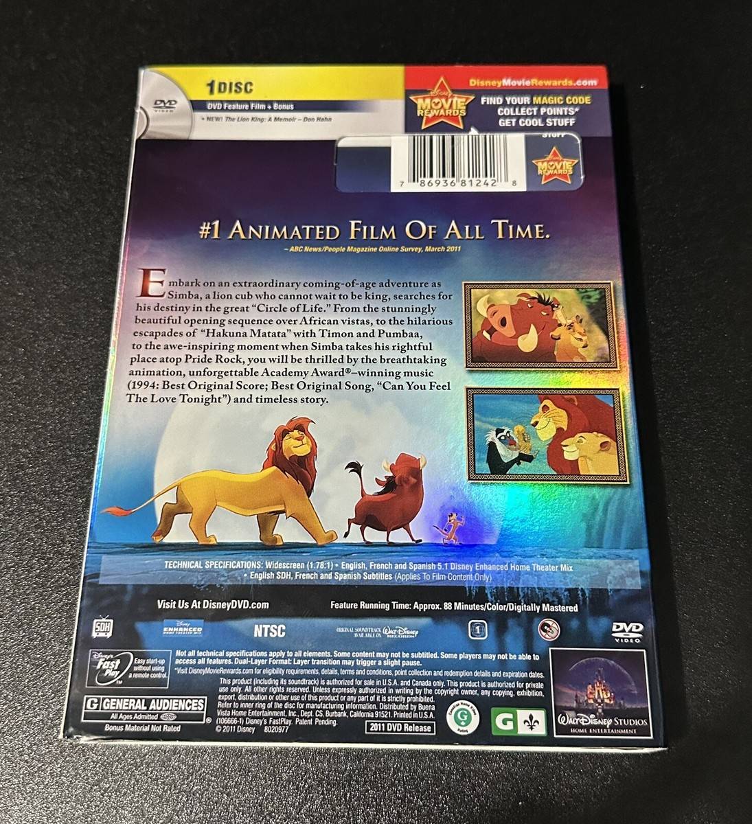 The Lion King (DVD, 2011) Brand New Sealed with Slip Cover