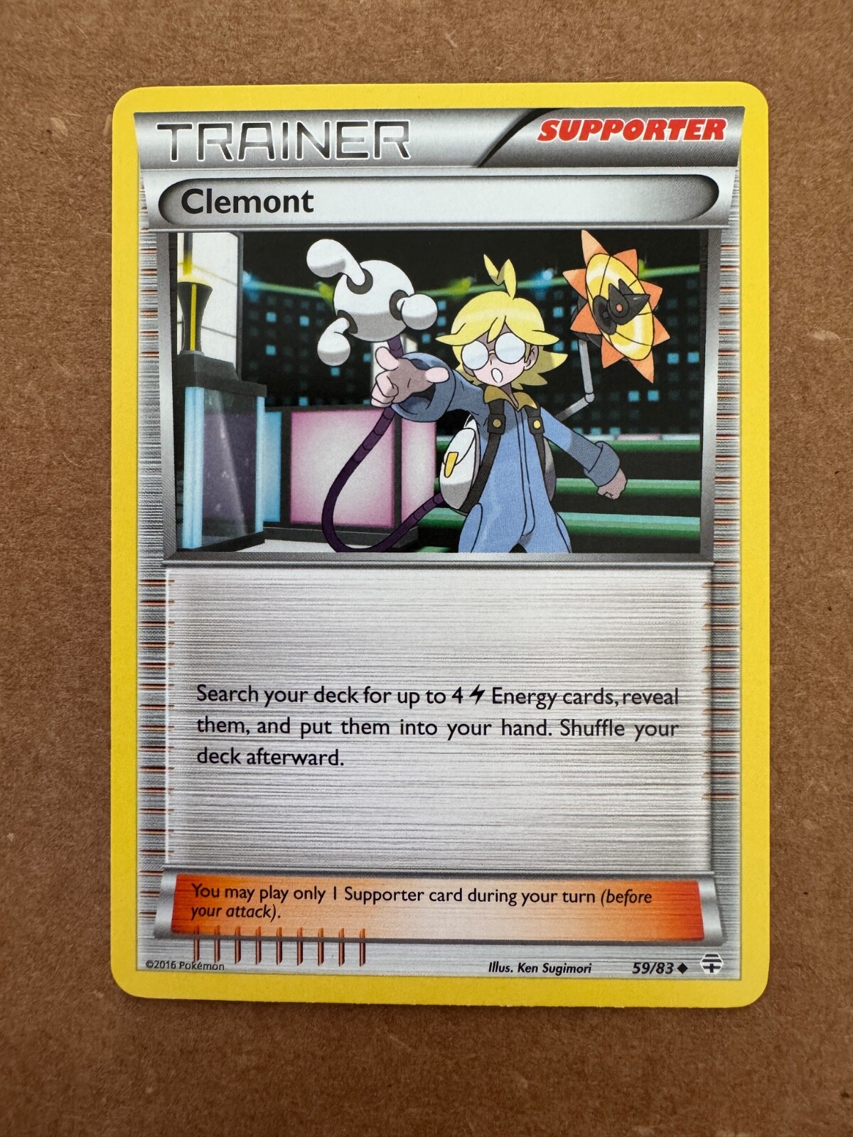 Clemont trainer card 59/83 Uncommon NM Pokemon Generations