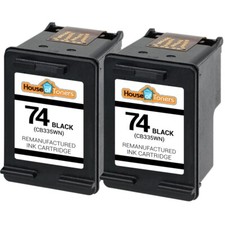 2PK Fits HP 74XL Black Ink Cartridge for Photosmart C4480 C4500 C4540
