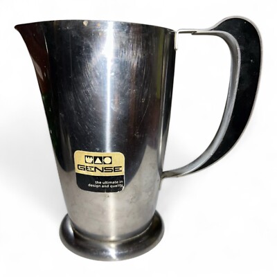 Vintage Mid Century Gense No Lid 18/8 Stainless Pitcher Sweden 100 CL