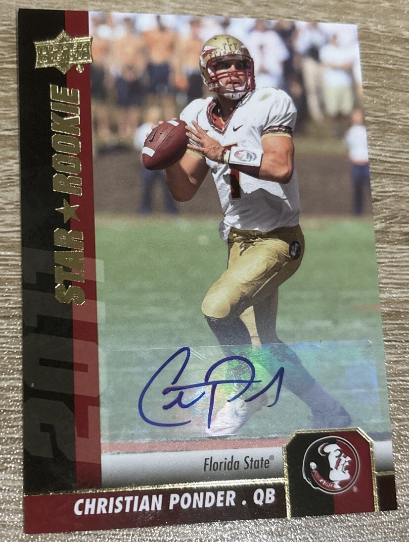 Christian Ponder Upper Deck #131 Autograph