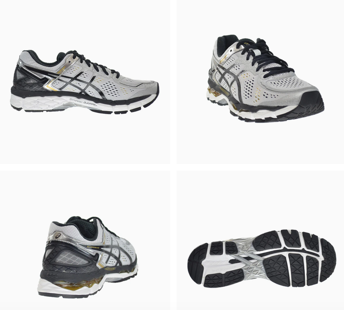 NEW Men's Asics Gel Kayano 22 Silver Gold T547N-9390 Shoes