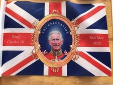 Set Of Two Kings Coronation Flags 2023