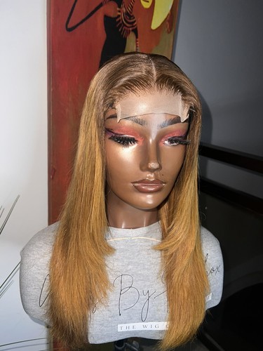 16” 4x4 2 Tone Lace Closure Brazilian Hair Straight Wig With Layers- SALE - Picture 10 of 22