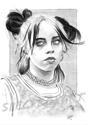 BILLIE EILISH ORIGINAL ART von Spectroxart