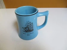 Vintage  Pottery Coffee Mug Star of India-  Turquoise Blue  Made in USA