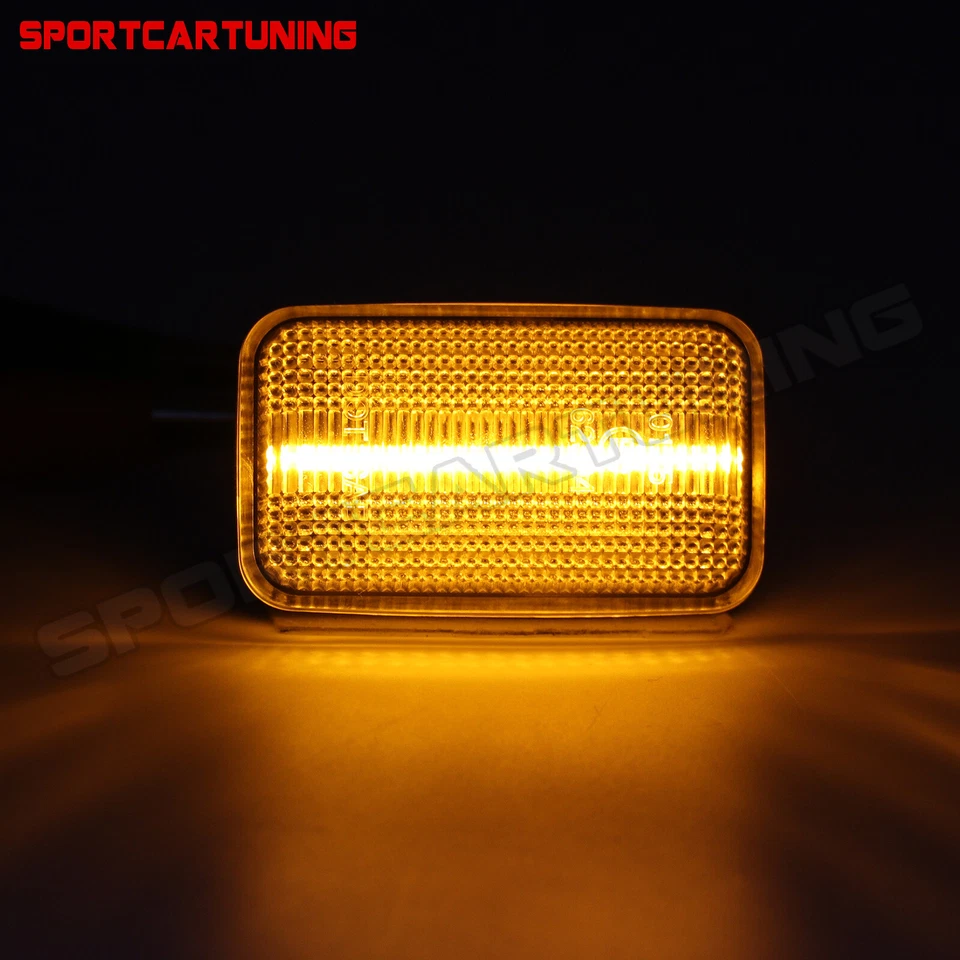 LED Amber Side Marker Lights Blinker For VW Golf Jetta Mk2 Porsche 911 993 968 Foto 2 de 4