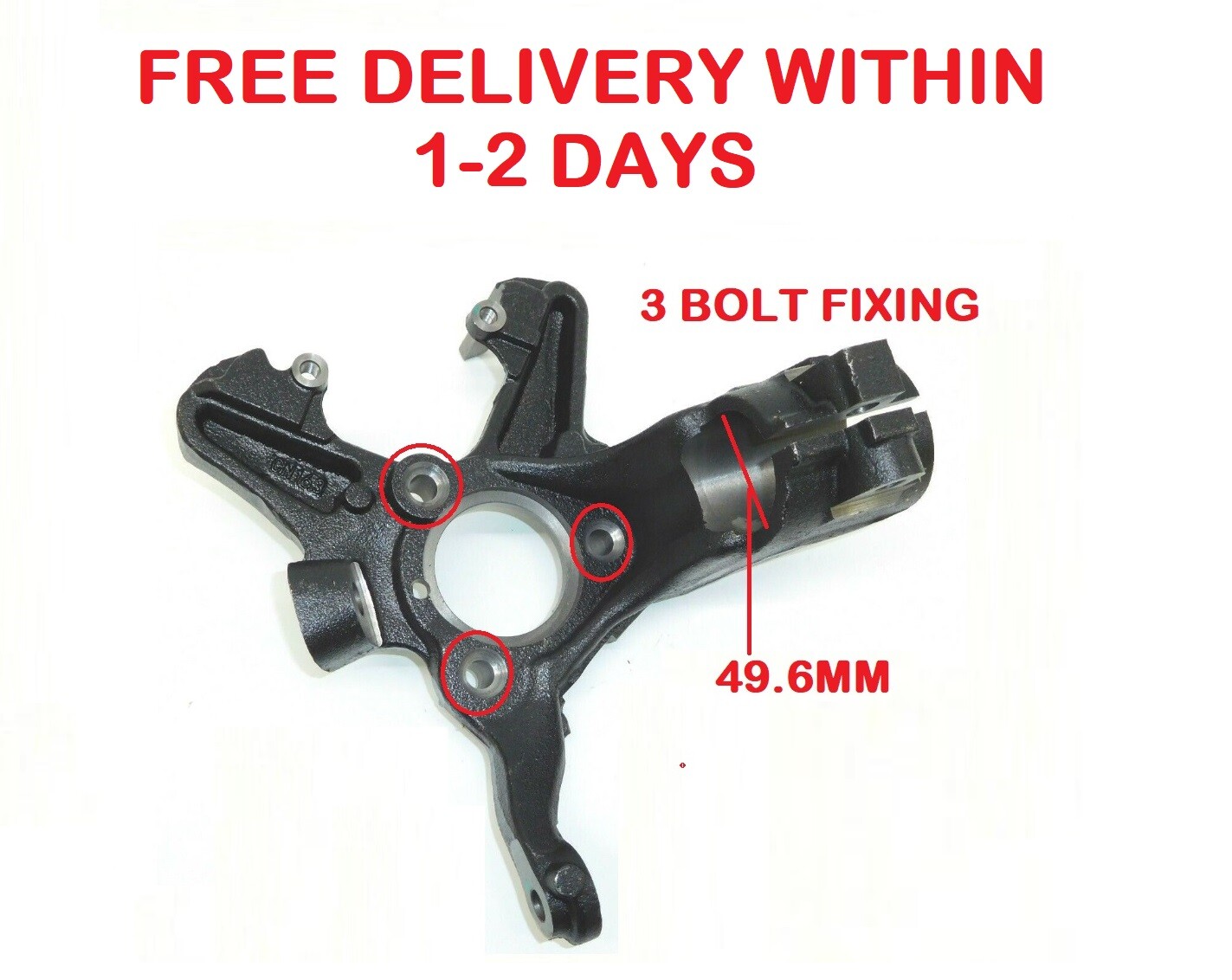 FRONT STEERING KNUCKLE HUB CARRIER R/H 49.6MM 3 BOLT for AUDI A3 8P ...