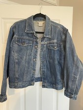 VTG 90s Calvin Klein Womens Denim Jacket Size M Grunge Faded Distressed USA made