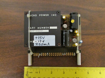 Micro Power Inc Power Supply +/-15V 250mA For Op-Amp - Plugin Card Type