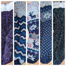 MUK LUKS Chenille Jojoba/Aloe Infused Cabin Socks 8.5-11 Women's L-XL Xmas gift