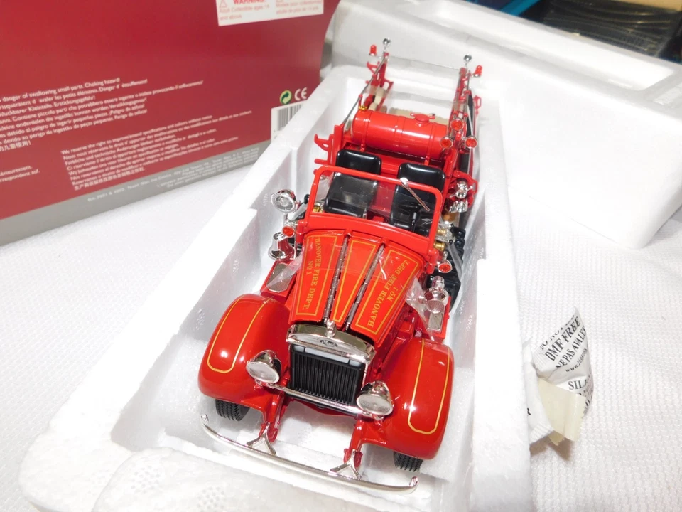 Camión de bomberos Road Signature 1935 MACK Type-75BX Hanover escala 1:24 diecast NUEVO Foto 3 de 4