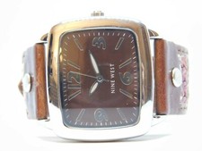 Nine West NW/1281 Genuine Leather Quartz Analog Women's Watch New Battery