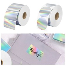 Holographic Thermal Printer Sticker Name Tag Self-adhesive Wrapping Stickers