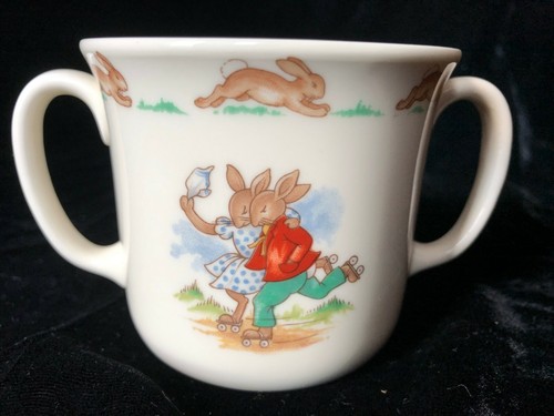 Royal Doulton Bunnykins 1984 Golden Jubilee Collectible Double Handled Mug - Picture 2 of 4