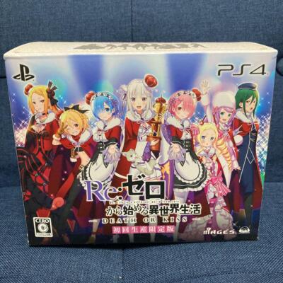 Re : Zero Death Or Kiss Limited Edition Box Figure Video Game Playstation 4 PS4