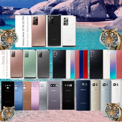 Samsung Galaxy Note Replacement Back Glass Cover With Camera For 5 8 9  10 20 Ul