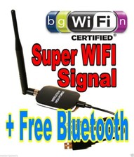 Free Bluetooth  Super Signal Range 30dbm USB Wireless WiFi N Signal Booster