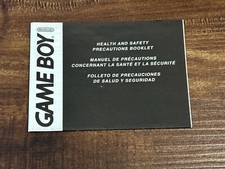 Health and Safety Precautions Booklet Original Nintendo Gameboy Manual Only