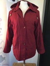 Finesse Women’s Burgundy Quilted Parka Size 14
