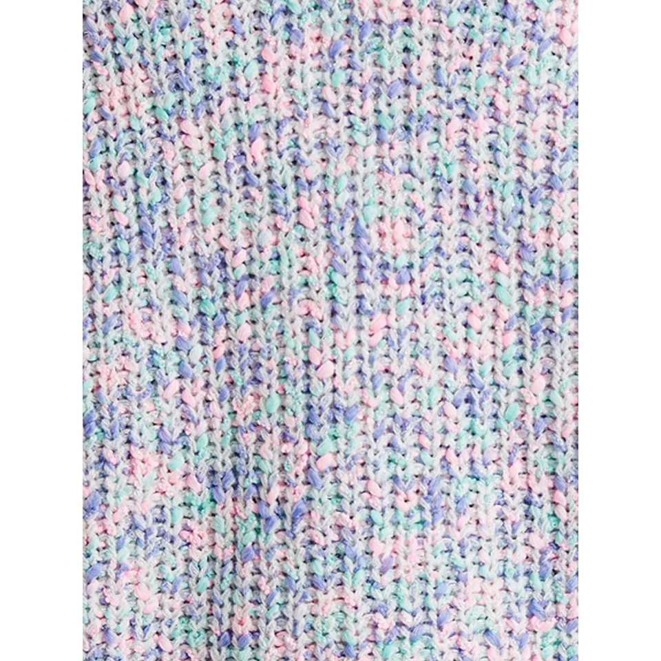 Suéter palomitas de maíz Justice Girls cuello redondo, talla XL PLUS - Color: helecho plateado Foto 2 de 3